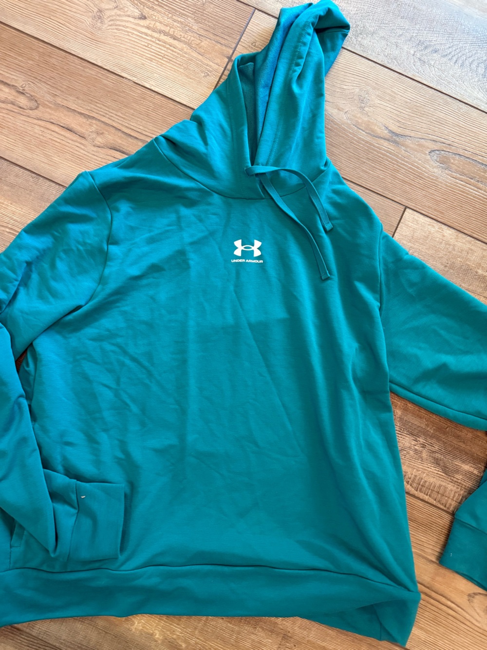 Under Armour Teal Hooded Sweatshirt with White Logo